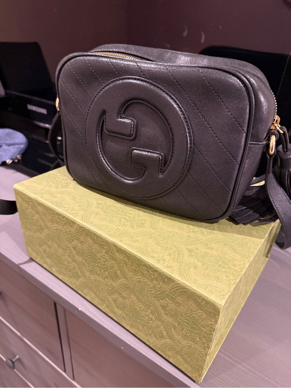Gucci Black Quilted GG Leather - Blondie Sakai